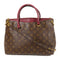 LOUIS VUITTON LV GHW Pallas 2 Way Shoulder Bag Monogram Brown/Purple