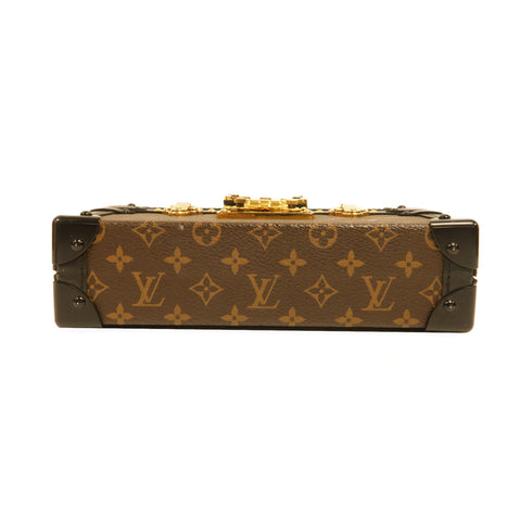 LOUIS VUITTON LV GHW Petite Malle Shoulder Bag Monogram M44199 Black/Brown