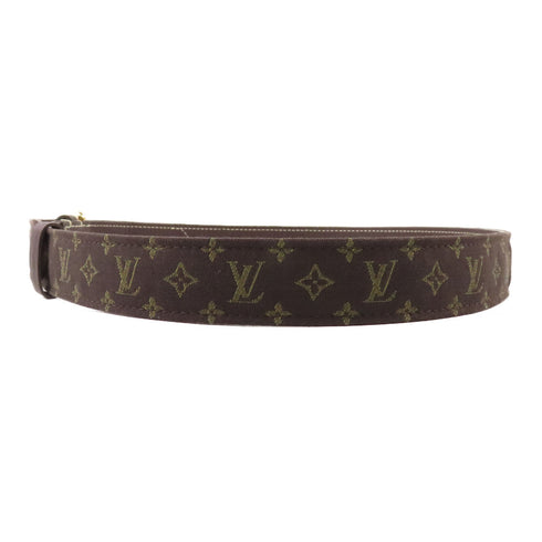LOUIS VUITTON LV GHW Belt Monogram Mini Lin Leather Brown