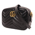 GUCCI GG GHW GG Marmont Chain Shoulder Bag 448065 Calfskin Leather Black