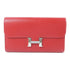 HERMES PHW Constance Long Wallet Veau Epsom Rouge Casaque Red