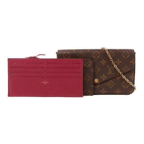 LOUIS VUITTON LV GHW Pochette Felicie Chain Shoulder Bag M61276 Monogram Brown v6