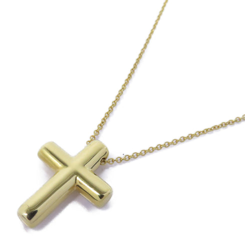 TIFFANY&CO Dots Cross Diamond Necklace 18K Yellow Gold