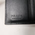 PRADA Brushed Wallet Fold Wallet Leather Black