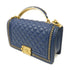 CHANEL Quilted CC GHW Boy 25 2way Chain Shoulder Bag Lambskin Leather Blue