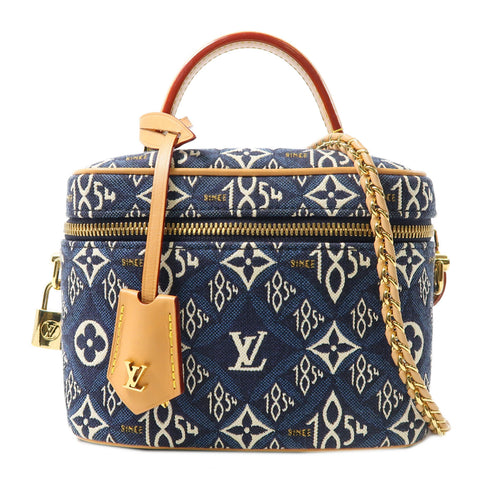 LOUIS VUITTON GHW Since 1854 Vanity NV 2 Way Bag M57403 Monogram Jacquard Blue