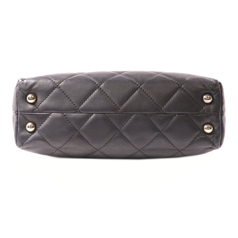 CHANEL CC SHW Chain Shoulder Bag Calfskin Leather Black v8