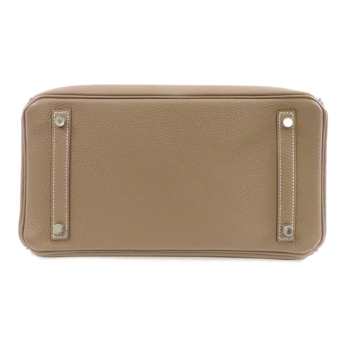 HERMES PHW Birkin 30 Handbag Togo Leather Etoupe Greige