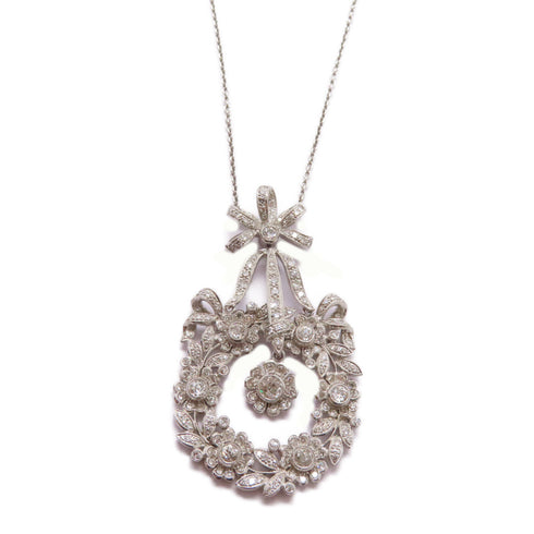 FINE JEWELRY 2.28ct Diamond Necklace Platinium 15.9g