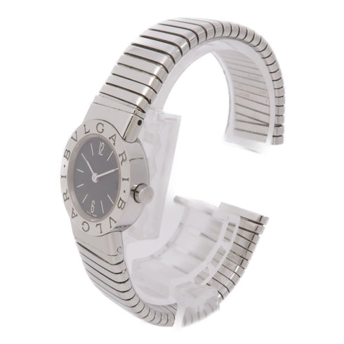 BVLGARI Tubogas BB232TS Quartz Watch BB232TS Stainless Steel Black