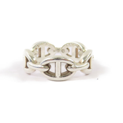 HERMES Chaine D'ancre Enchainee Ring 925 Sterling Silver Hermes#54 US#6.75