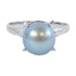 FINE JEWELRY 2.6g Pearl Ring 14K White Gold US#7