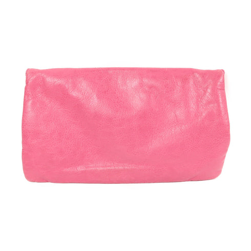 BALENCIAGA SHW Clutch Pouch Calfskin Leather Pink