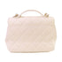 CHANEL Quilted CC Business Affinity Chain Shoulder Bag Caviar Skin Leather White