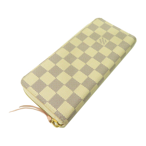 LOUIS VUITTON LV GHW Zipper Long Wallet N61264 Damier Azur White