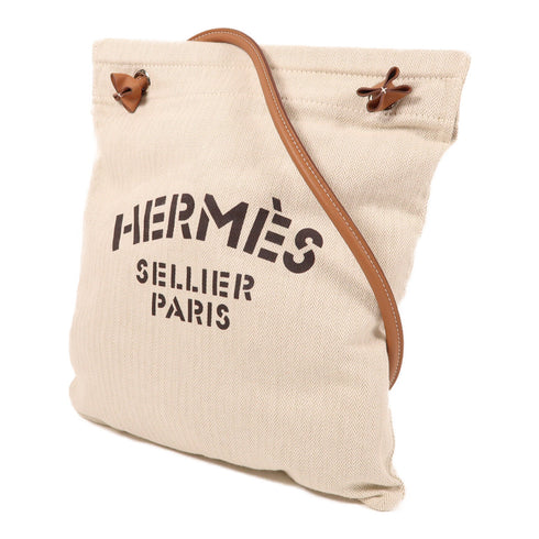 HERMES Aline Shoulder Bag Beige Canvas
