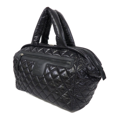 CHANEL CC SHW Coco Cocoon Handbag/Tote Bag Nylon Black