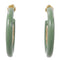 Christian Dior CD Earrings Metal/PVC Green/Gold