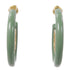 Christian Dior CD Earrings Metal/PVC Green/Gold