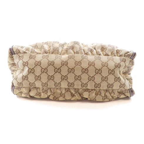 GUCCI GG GHW Abbey Shoulder Bag 190526 Canvas Brown