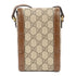 GUCCI GG GHW GG Supreme Horsebit Mini Shoulder Bag 625615 Coated Canvas Brown