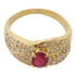 JEWELRY Ruby Diamond Ring 18K Yellow Gold US#6.75