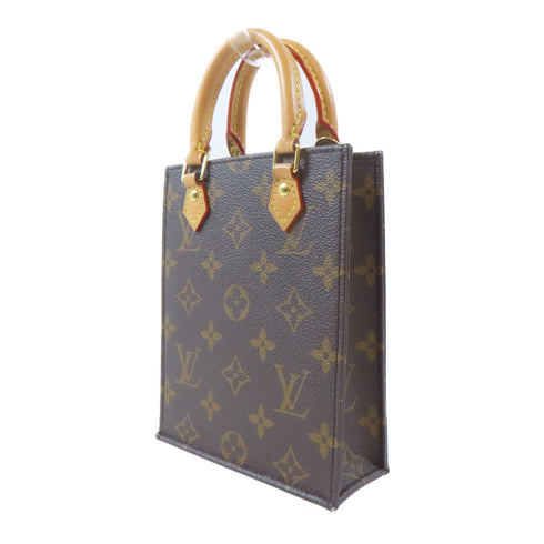LOUIS VUITTON LV GHW Petit Sac Plat 2 Way Shoulder Handbag M81295 Monogram Brown