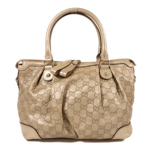GUCCI GG GHW 2 Way Shoulder Bag 247902 Calfskin Leather Gold