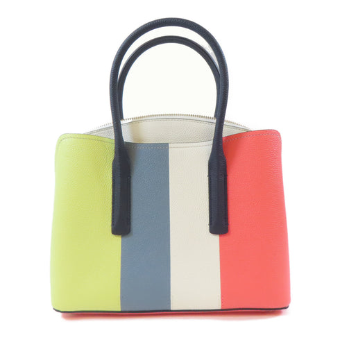Kate Spade SHW 2 Way Shoulder Handbag Calfskin Leather White Yellow Orange Blue