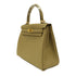 HERMES GHW Kelly 25 2 Way Shoulder Bag Handbag Swift Leather Beige Marfa