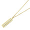 TIFFANY&CO T Two Open Vertical Bar Diamond Necklace 18K Yellow Gold