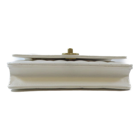 CHANEL Quilted CC GHW WOC Wallet On Chain Shoulder Crossbody Bag Calfskin White