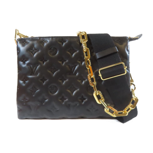 LOUIS VUITTON LV GHW Coussin PM 2 Way Shoulder Handbag M57790 Lambskin Black