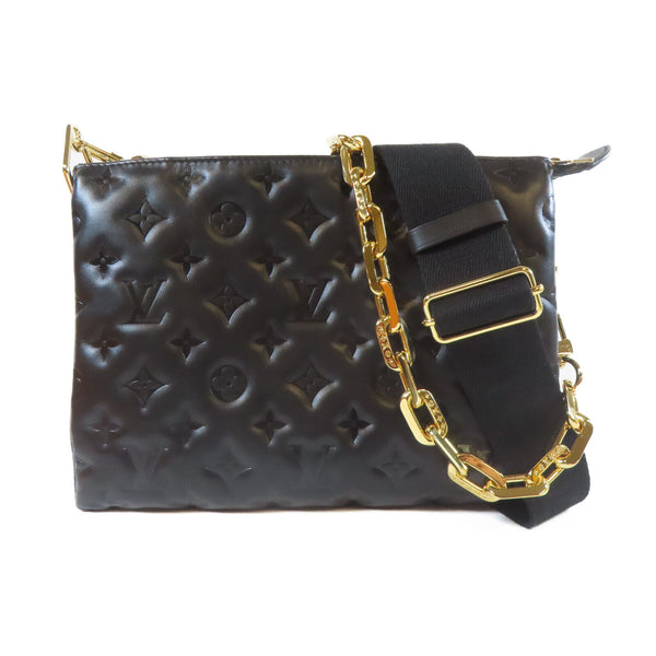 LOUIS VUITTON LV GHW Coussin PM 2 Way Shoulder Handbag M57790 Lambskin Black