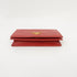 PRADA GHW Card Case 1M1122 Saffiano Leather Red