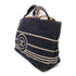 CHANEL CC 2 Way Tote Bag Canvas Blue/White/Brown