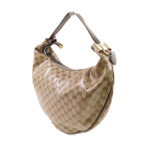 GUCCI GG GHW Duchessa Shoulder Bag Coated Canvas 181492 Brown