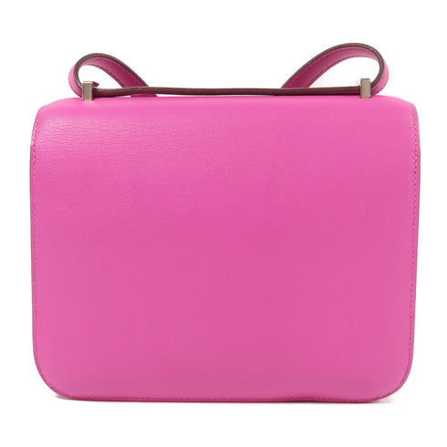 HERMES PHW Constance Mini Shoulder Bag Swift Leather Purple