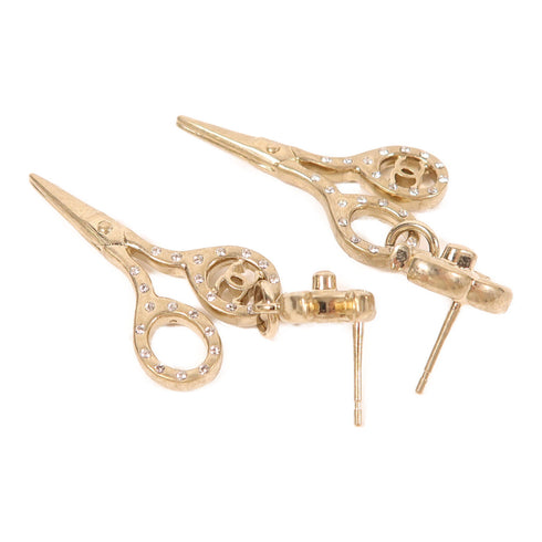 CHANEL CC Earrings Metal Gold v3