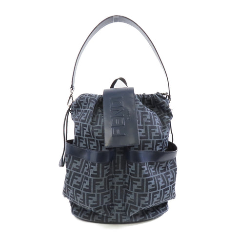 FENDI SHW Backpack Rucksack 7VZ070 Canvas Blue