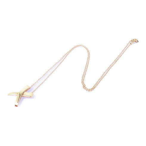 TIFFANY&CO X Pendant Accessories Necklace 18K Yellow Gold