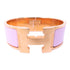 HERMES Clic-Clac H Bangle Bracelet Accessories Enamel Metal Pink