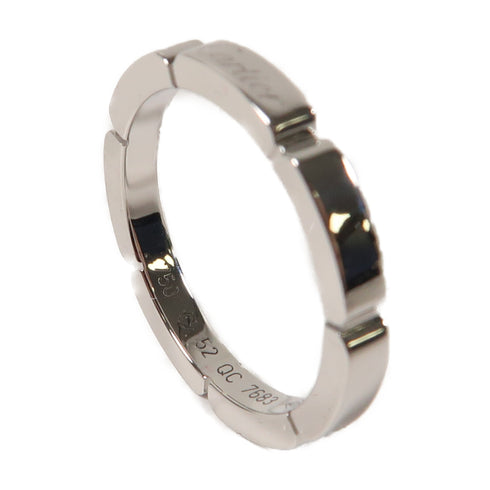 CARTIER Maillon Panthere Wedding Ring 18K White Gold Cartier#52 US#6