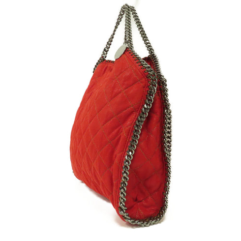 Stella McCartney SHW 2 Way Chain Shouder Tote Bag Canvas Red