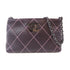 CHANEL Quilted CC SHW Handbag Lambskin Leather Purple