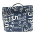 CHANEL CC SHW Vintage Vanity Case Handbag Canvas Blue