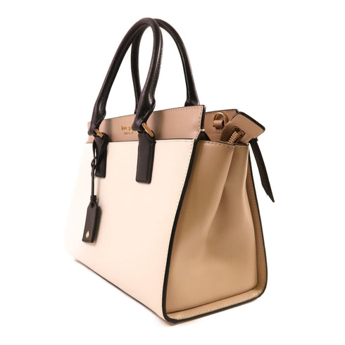 Kate Spade GHW 2 Way Shoulder Bag Handbag Calfskin Leather White Beige