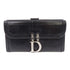 Christian Dior CD SHW Long Wallet Calfskin Leather Black