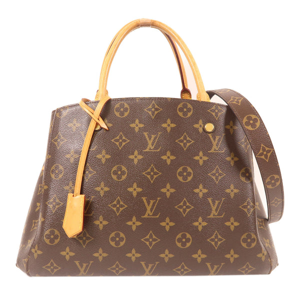 LOUIS VUITTON LV GHW Montaigne 2 Way Bag M41056 Monogram Brown