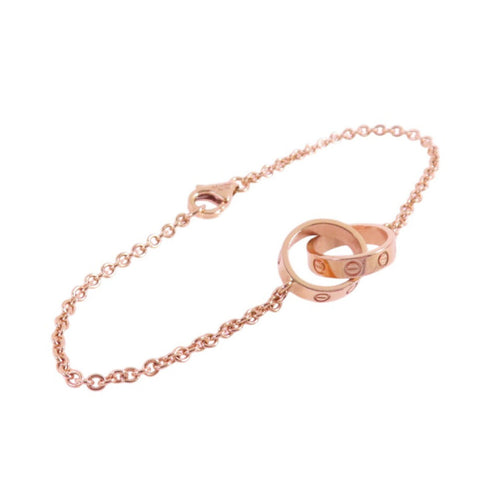 CARTIER Love Bracelet On Chain Bracelet 18K Rose Gold